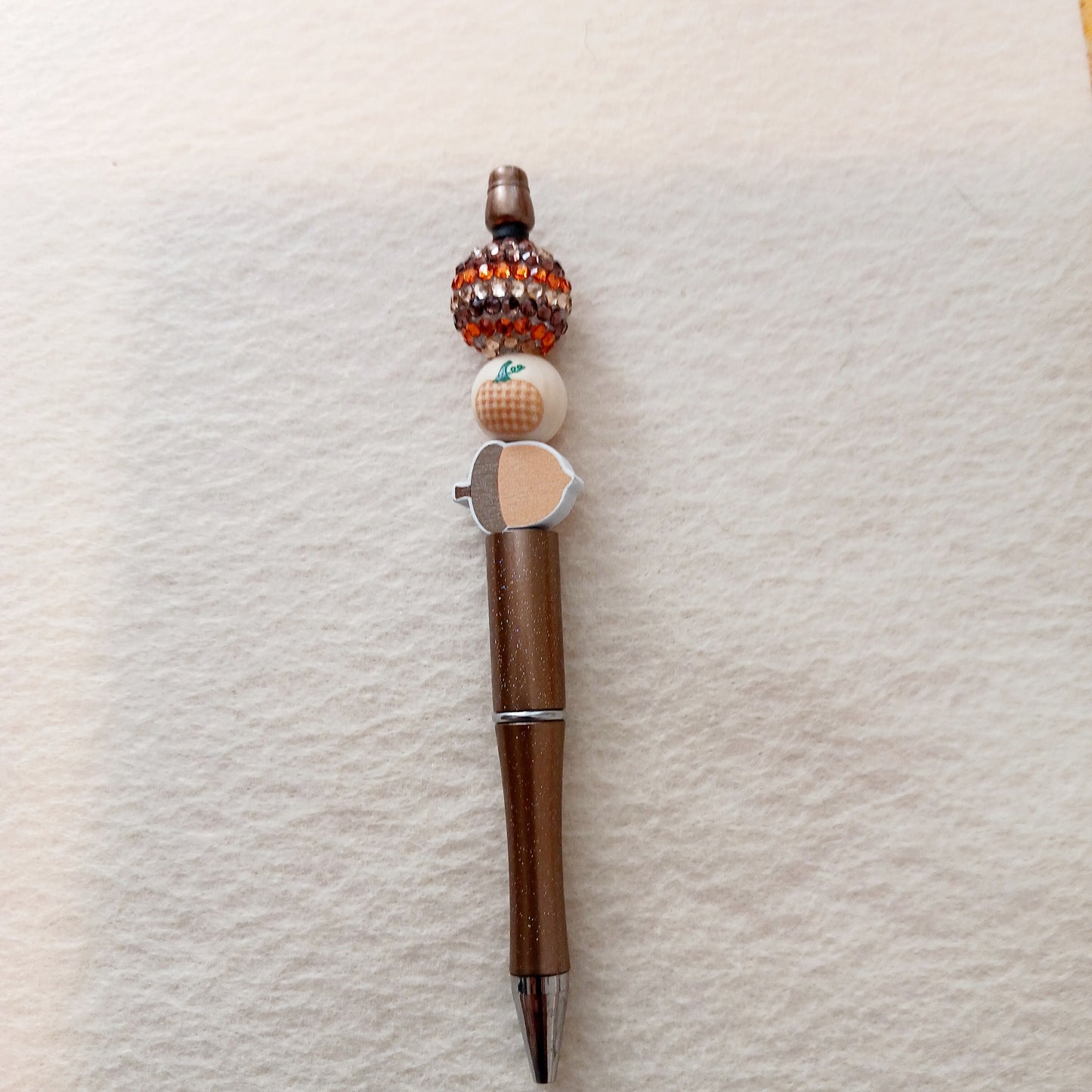 Beaded Pumpkin Fall Pen