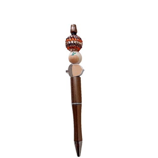 Beaded Pumpkin Fall Pen
